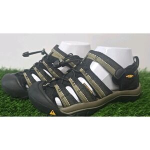 Keen 1006541 Newport H2 Waterproof Bungee Sandals Kids Size 3 Olive Green Black